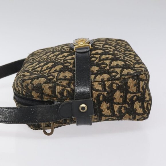 Authentic Christian Dior Trotter Canvas Shoulder Bag Black - Picture 11 of 16